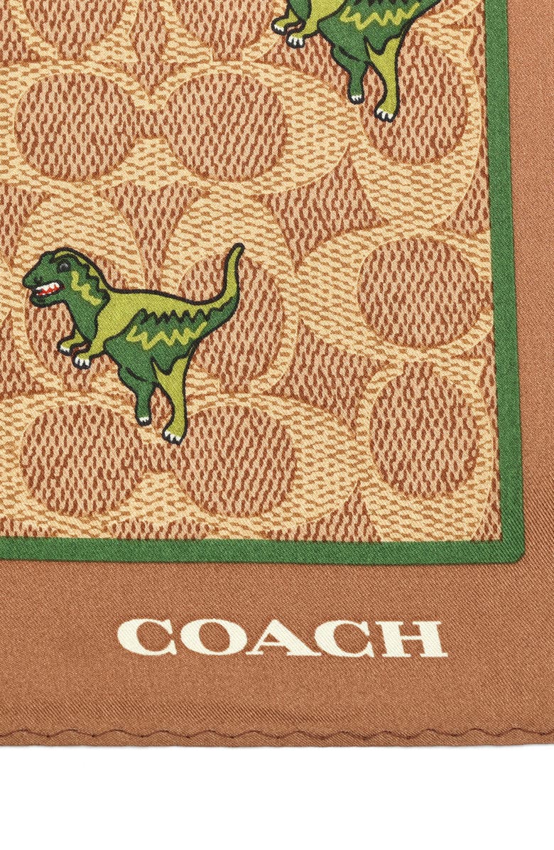 COACH Rexy Silk Square Scarf, Alternate, color,