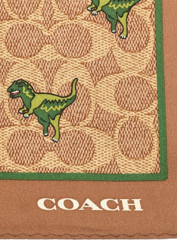 COACH★Rexy Patch Scarf★レキシー 恐竜★マフラー★2色 COACH Rexy Silk Square Scarf | Nordstrom