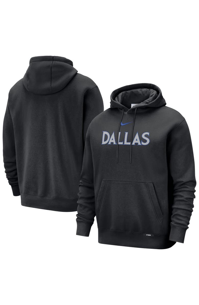 Nike Men's Nike Black Dallas Mavericks 2025/26 City Edition Essential Remix Club Hoodie, Main, color, Black