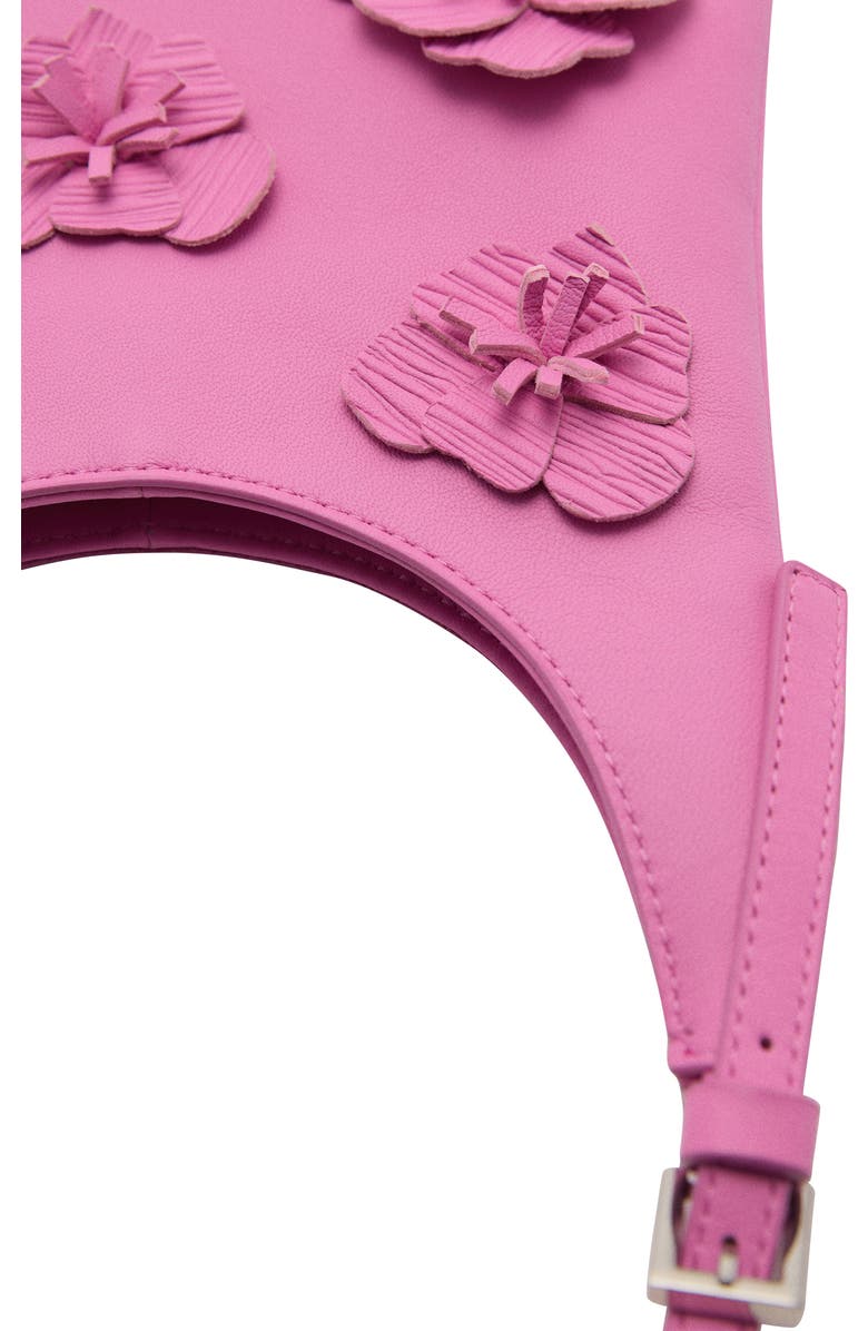 MANGO Floral Leather Shoulder Bag, Alternate, color,