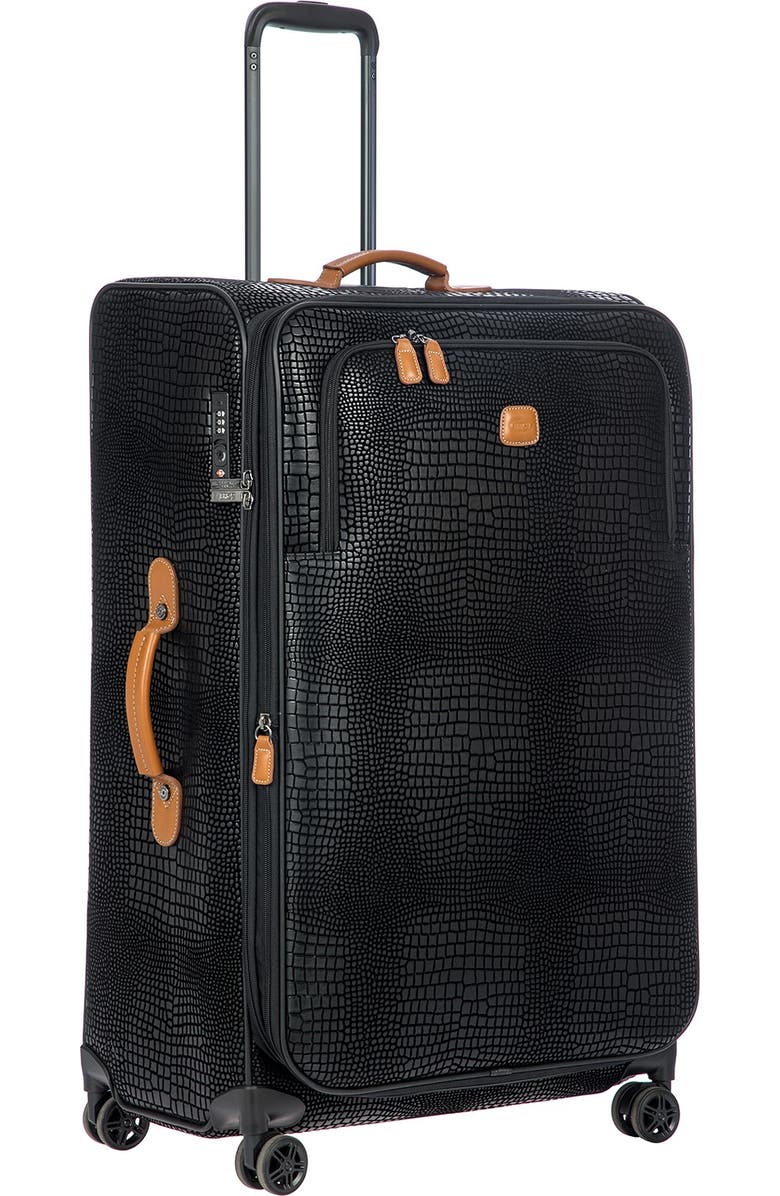 Bric's My Safari 28-Inch Expandable Croc Embossed Carry-On Spinner Luggage, Main, color,