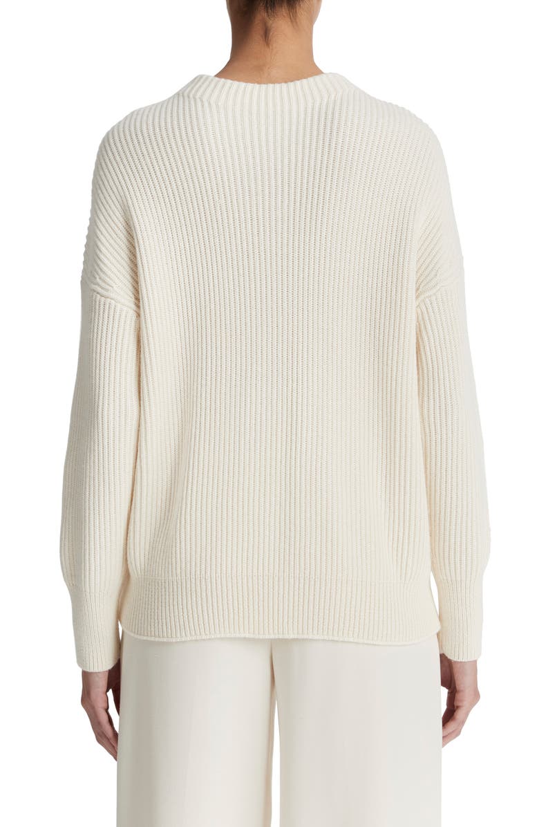 Vince Cotton & Cashmere Rib Funnel Neck Sweater, Alternate, color, 
