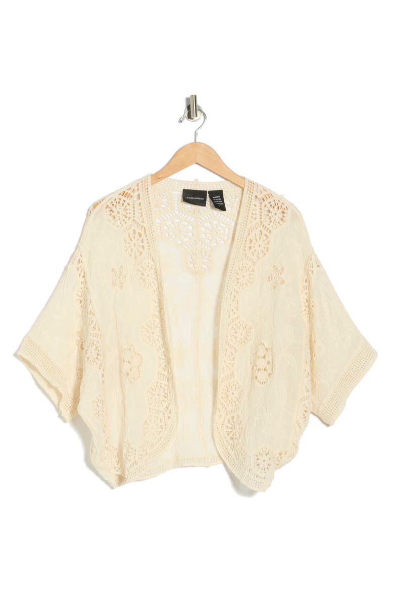 Forgotten Grace Crochet Trim Topper, Main, color, Natural