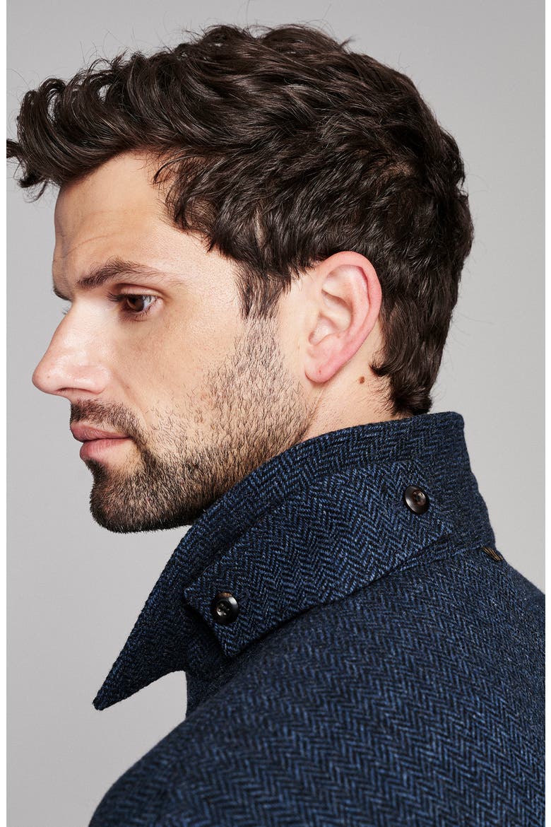 Wool Herringbone Chore Coat, Alternate, color, NAVY