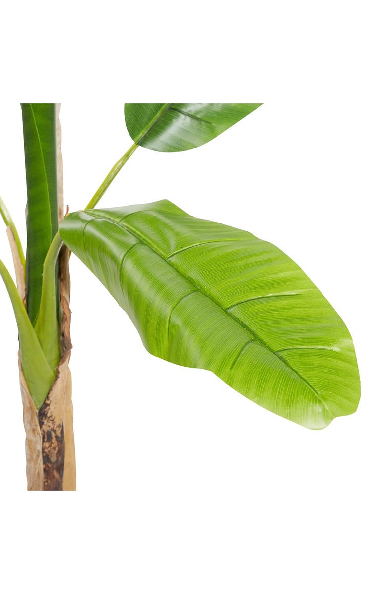 GINGER BIRCH STUDIO Green Faux Foliage Banana Leaf Artificial Tree with Black Plastic Pot, Alternate, color, 