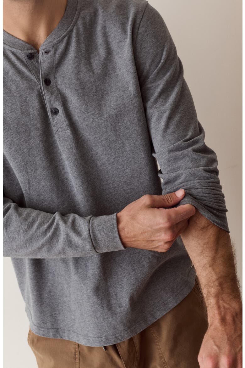 Luxe Jersey Henley, Alternate, color, HEATHER GREY