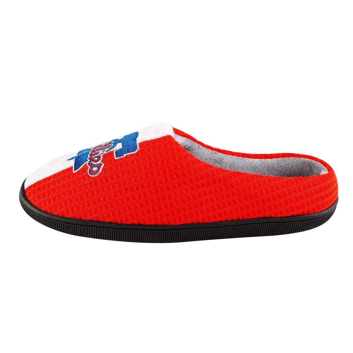 FOCO Men's FOCO Red Philadelphia Phillies Team Stripe Memory Foam Slide Slippers, Alternate, color, 
