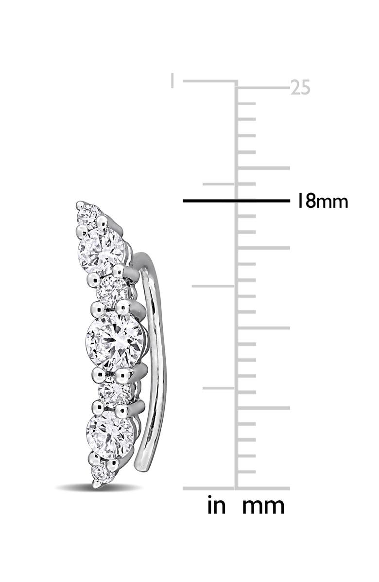Created Forever Sterling Silver Lab Grown Diamond Ear Crawlers, Alternate, color, White
