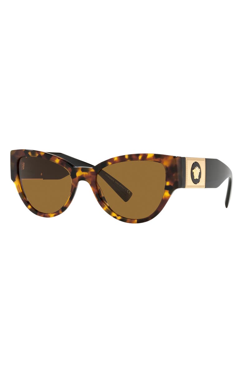 Versace Phantos 55mm Cat Eye Sunglasses, Alternate, color, Havana