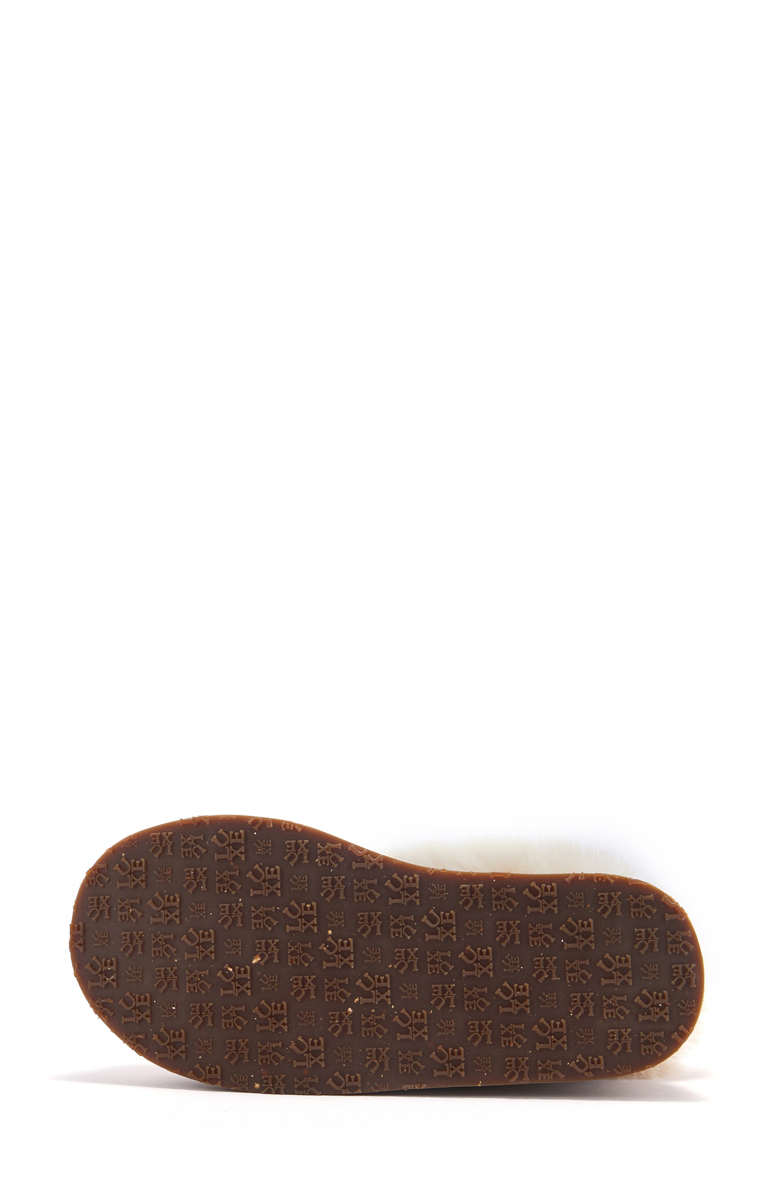 Outback Luxe Genuine Shearling Platform Slipper, Alternate, color, SAND