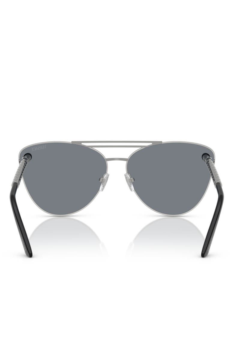 Versace 64mm Oversize Cat Eye Sunglasses, Alternate, color, Blue Mirror