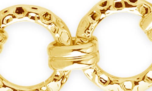 Sterling Forever Molten Chain Necklace In Gold