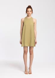 Monlicia Calia Linen Blend Sleeveless Fit & Flare Mini Dress