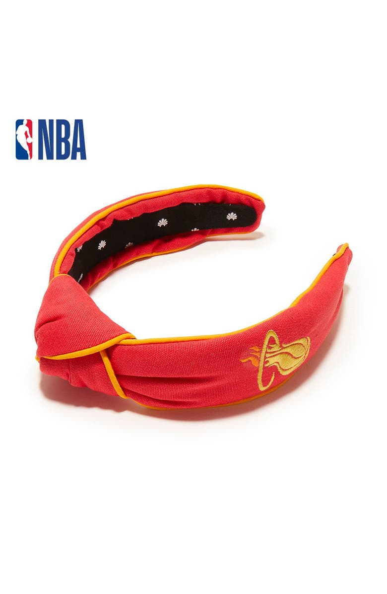 Lele Sadoughi NBA Miami Heat Embroidered Headband, Main, color, 