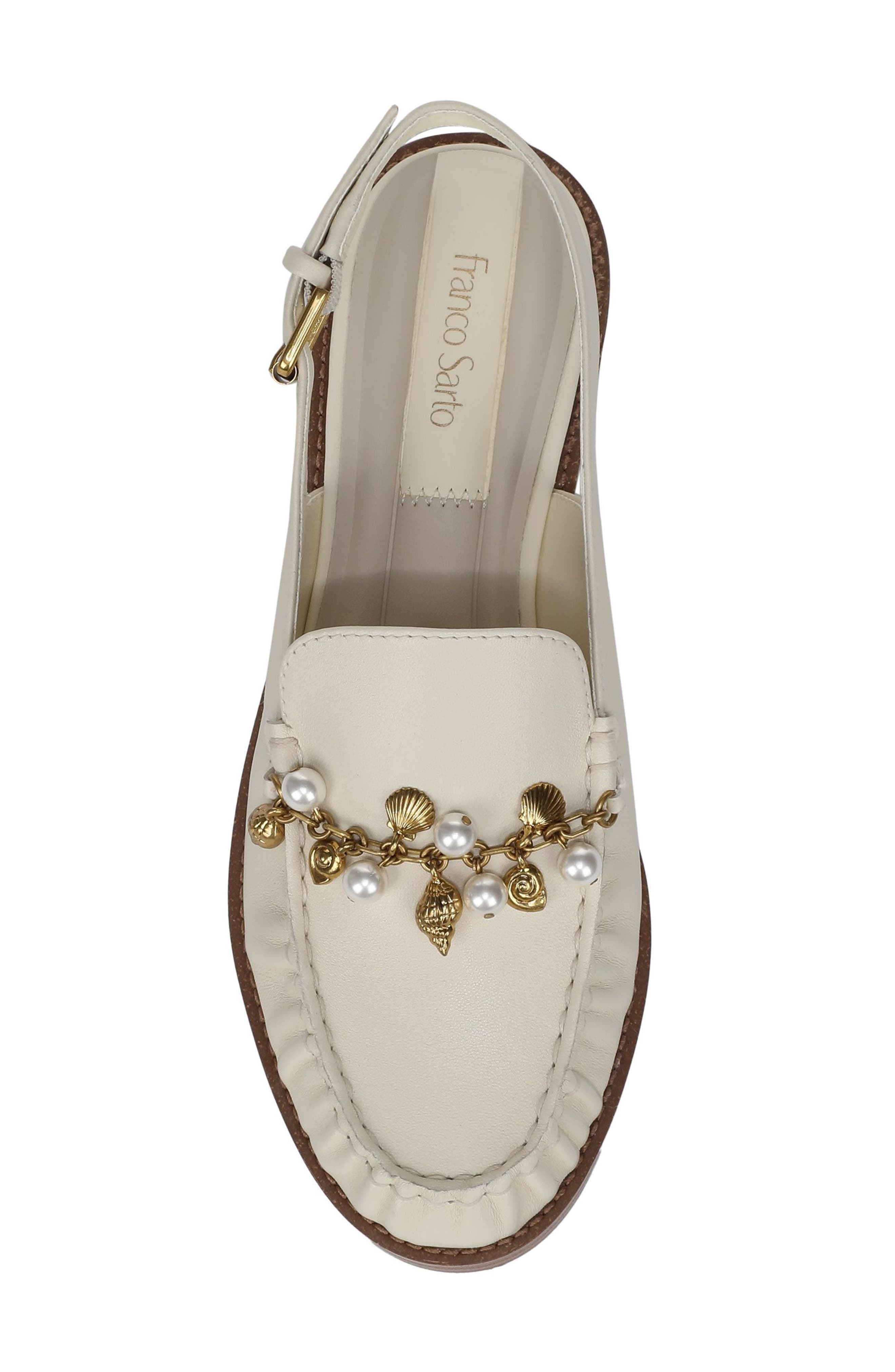 Franco Sarto Sully Slingback Loafer, Alternate, color, Marshmallow