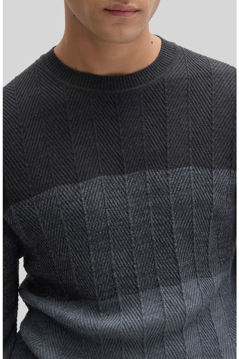 Marchetti Wool Blend Chevron Sweater, Alternate, color, SLATE