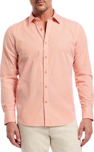 Robert Graham Greenwich Stripe Stretch Button-Up Shirt