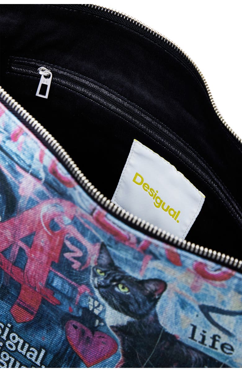 Desigual Denim Shoulder Bag, Alternate, color,