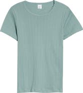 LESET Cotton Pointelle Slim Fit T-Shirt