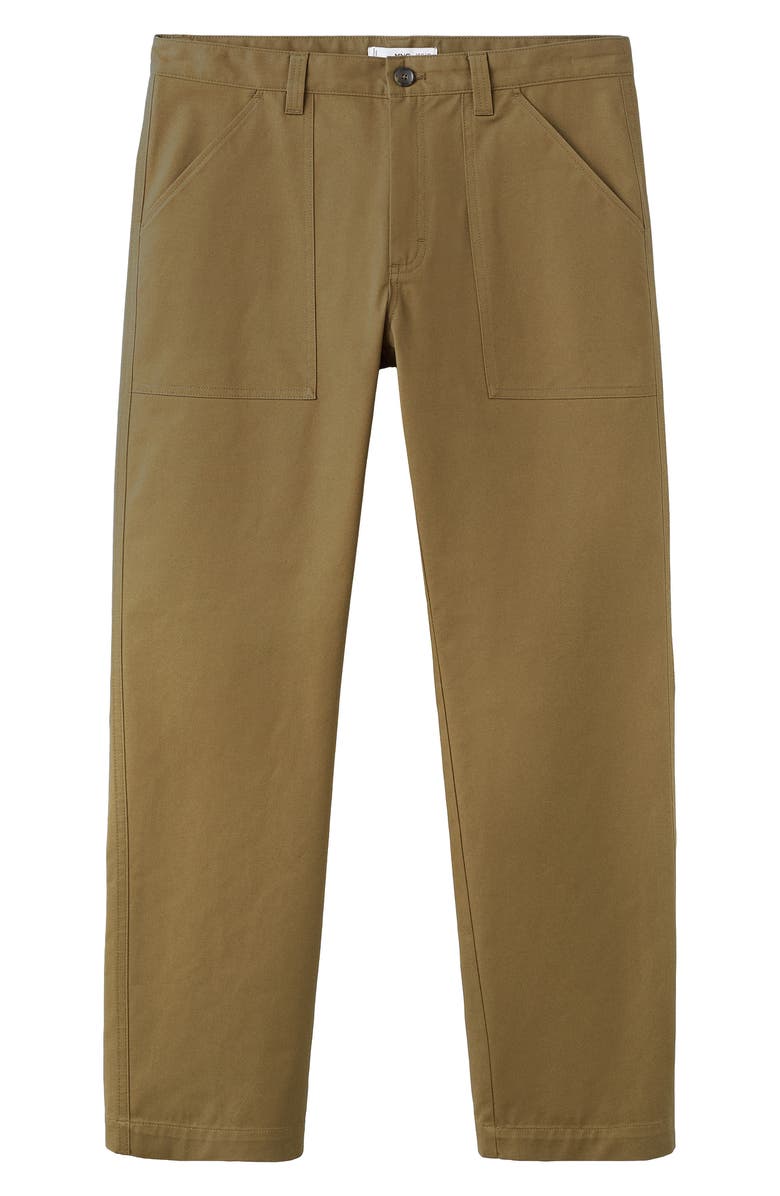 MANGO Cotton Utility Pants, Alternate, color, Ochre