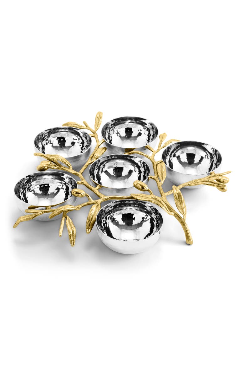 Olive Branch Seder Plate, Alternate, color, SILVER MULTI