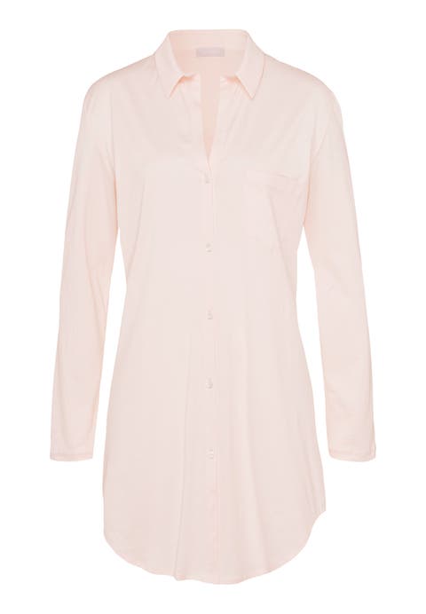 Cotton Deluxe Long Sleeve Cotton Sleep Shirt