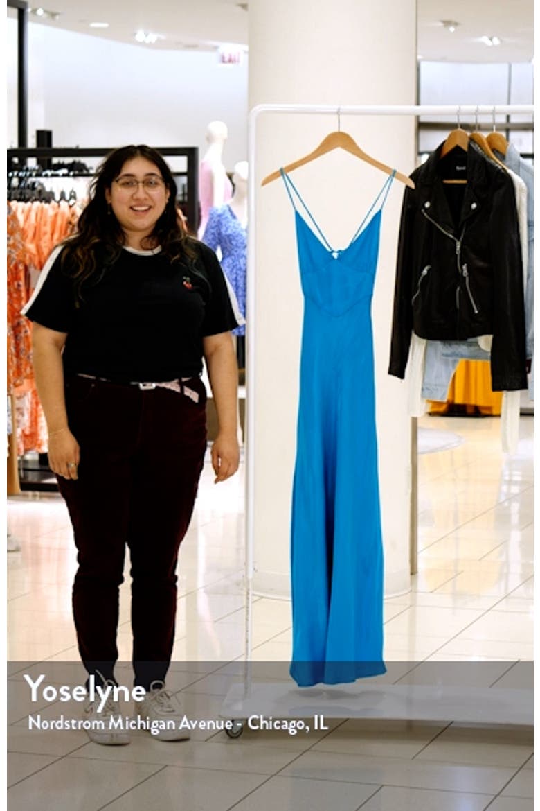 Madelyn Charmeuse Midi Slipdress video