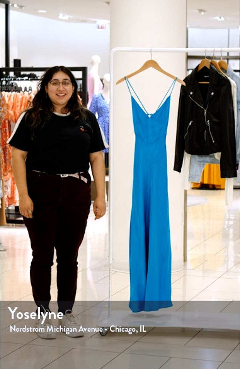 Madelyn Charmeuse Midi Slipdress, sales video thumbnail