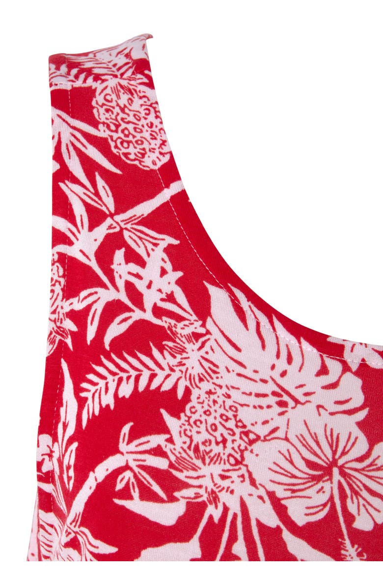 Sleeveless Tank Top, Alternate, color, Red & White