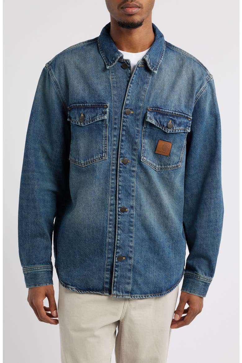 Lincoln Denim Shirt Jacket, Alternate, color, BLUE WORN USED WASH