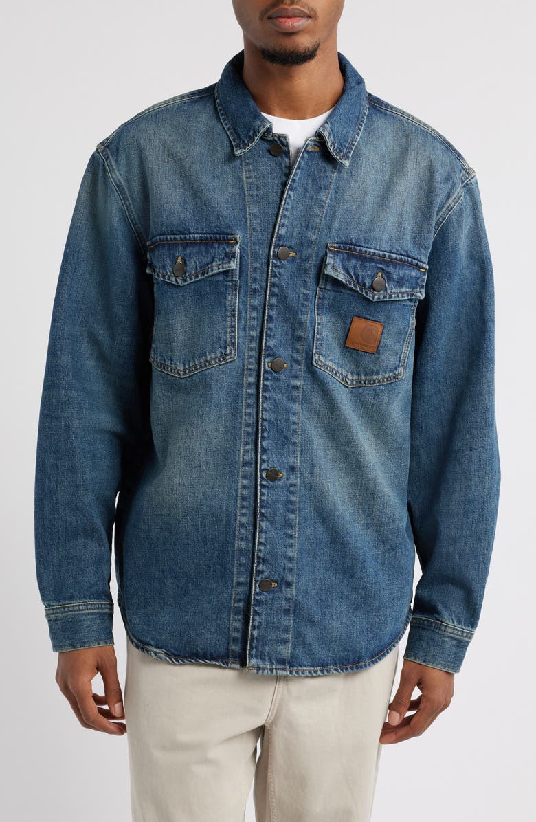 Carhartt Work In Progress Lincoln Denim Shirt Jacket, Alternate, color, 