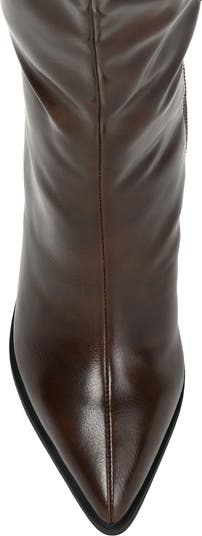 Daria Whipstitch Tall Vegan Leather Western Boot