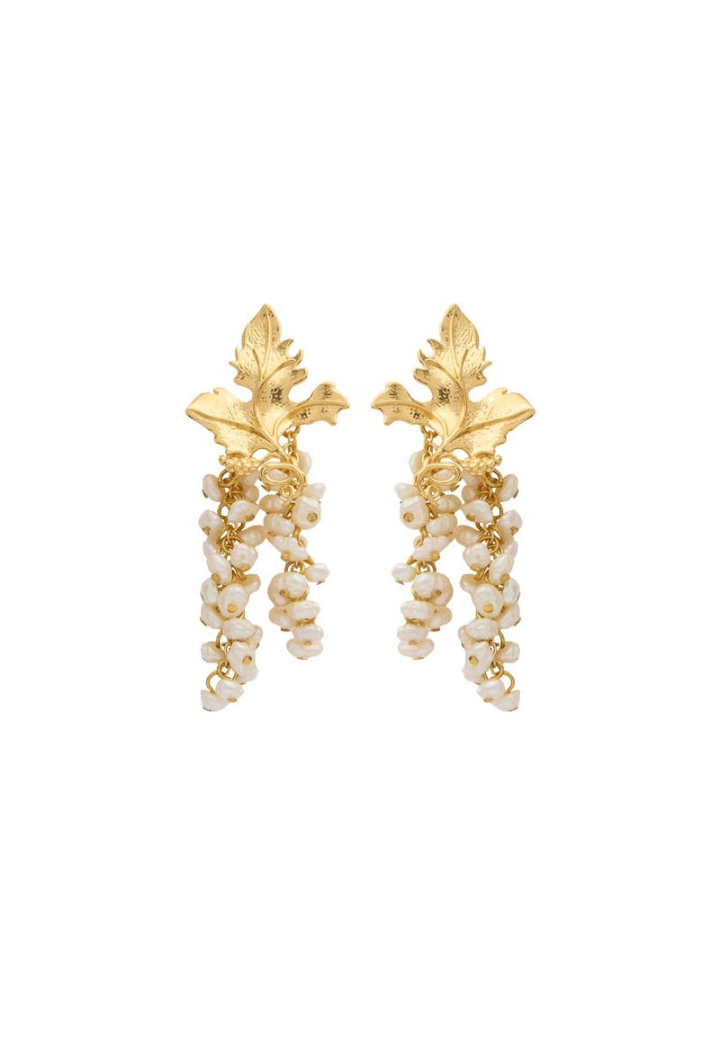 Mini Adile Grape Statement Earrings, Main, color, Ivory