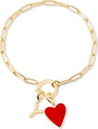 Brook and York Cameron Initial Heart Charm Bracelet