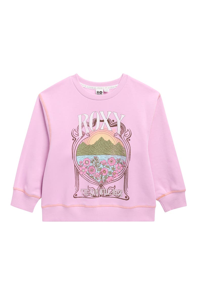 Kids' Sunrise Graphic Sweatshirt, Main, color, PASTEL LAVENDER