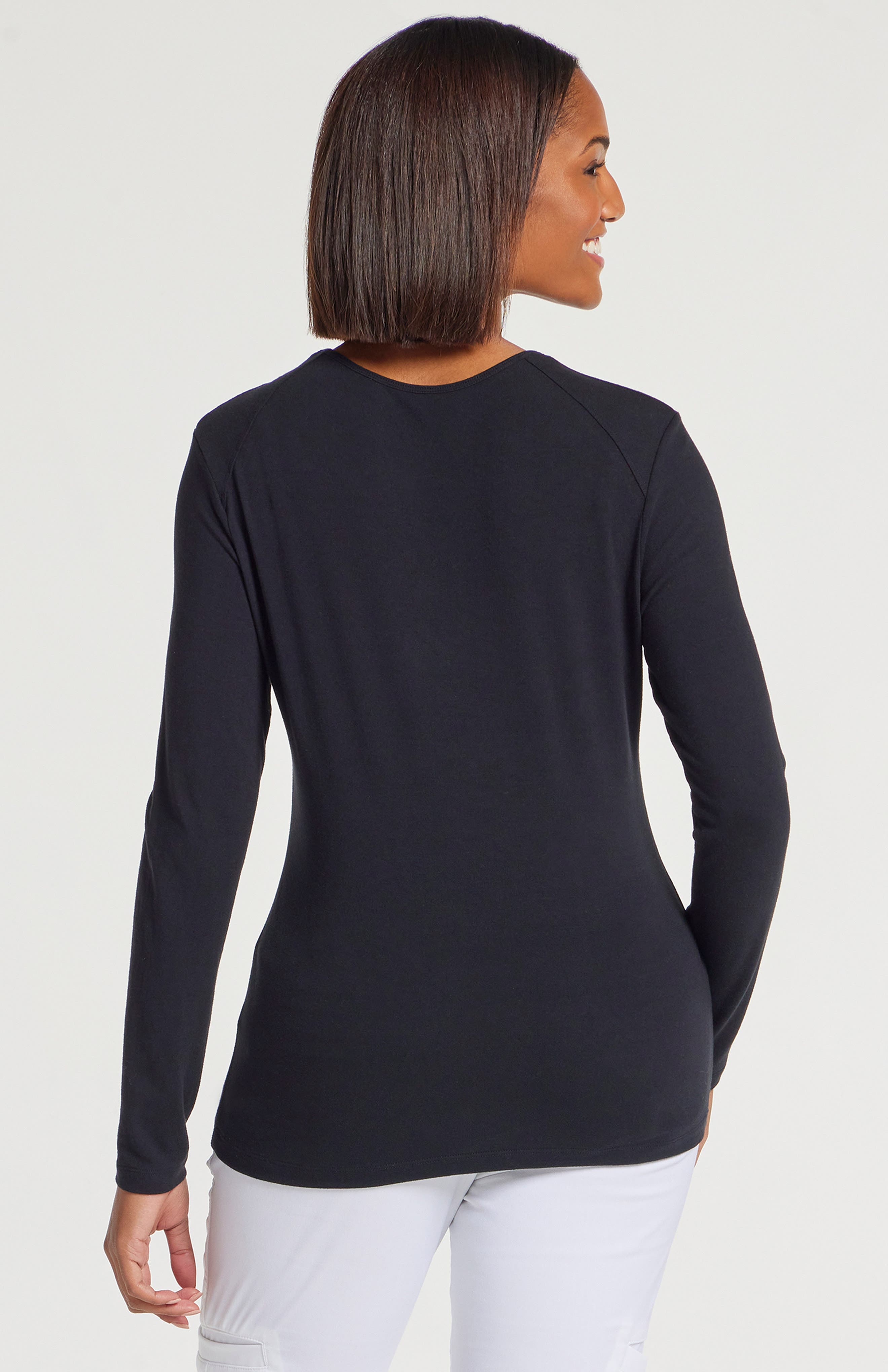 Tony Pima Cotton Long-Sleeve Top - image 2