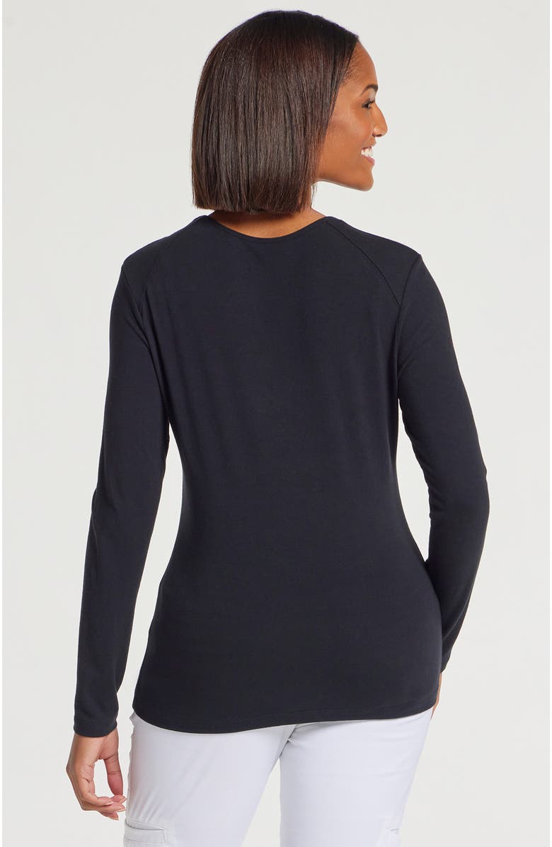 Anatomie Tony Pima Cotton Long-Sleeve Top, Alternate, color, Black
