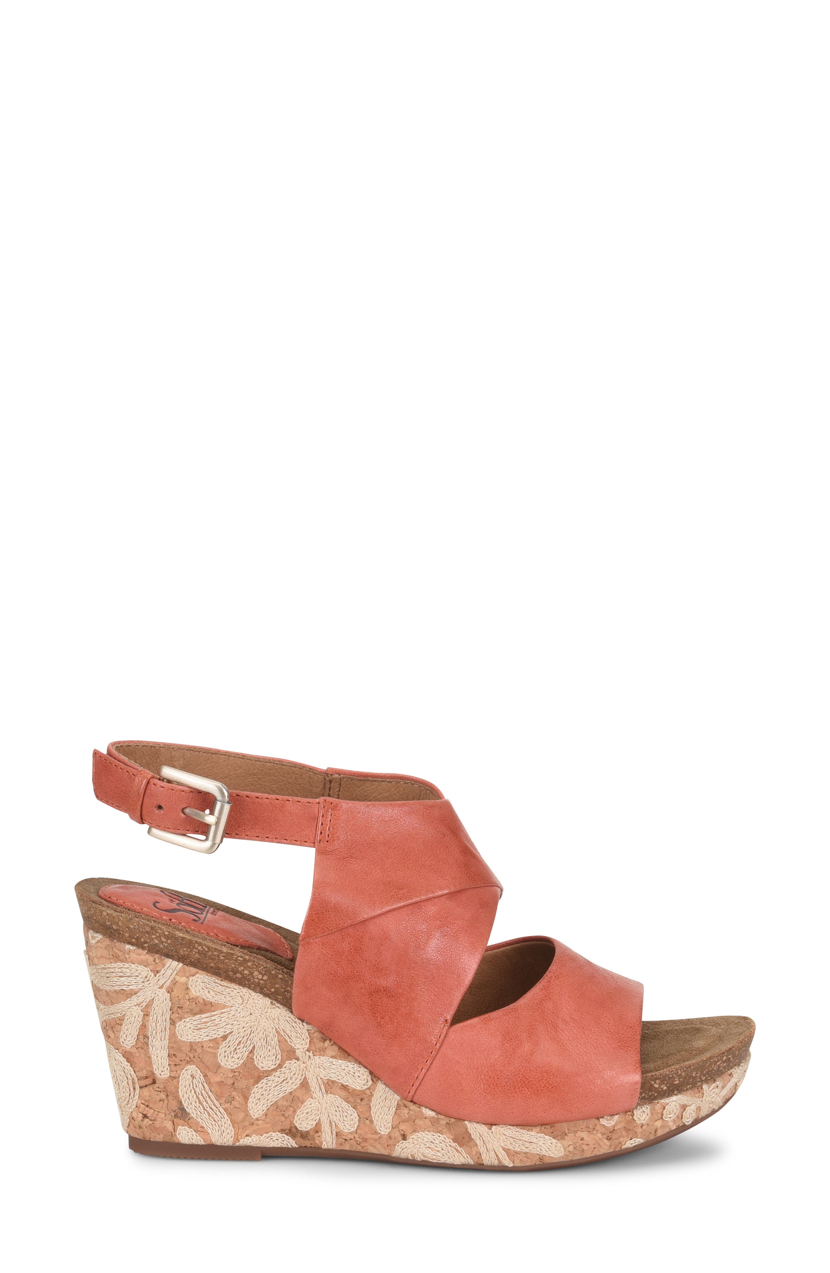Corrina Sandal, Alternate, color, MANGO LEATHER