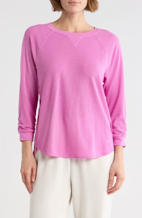 Slub Waffle High-Low T-Shirt