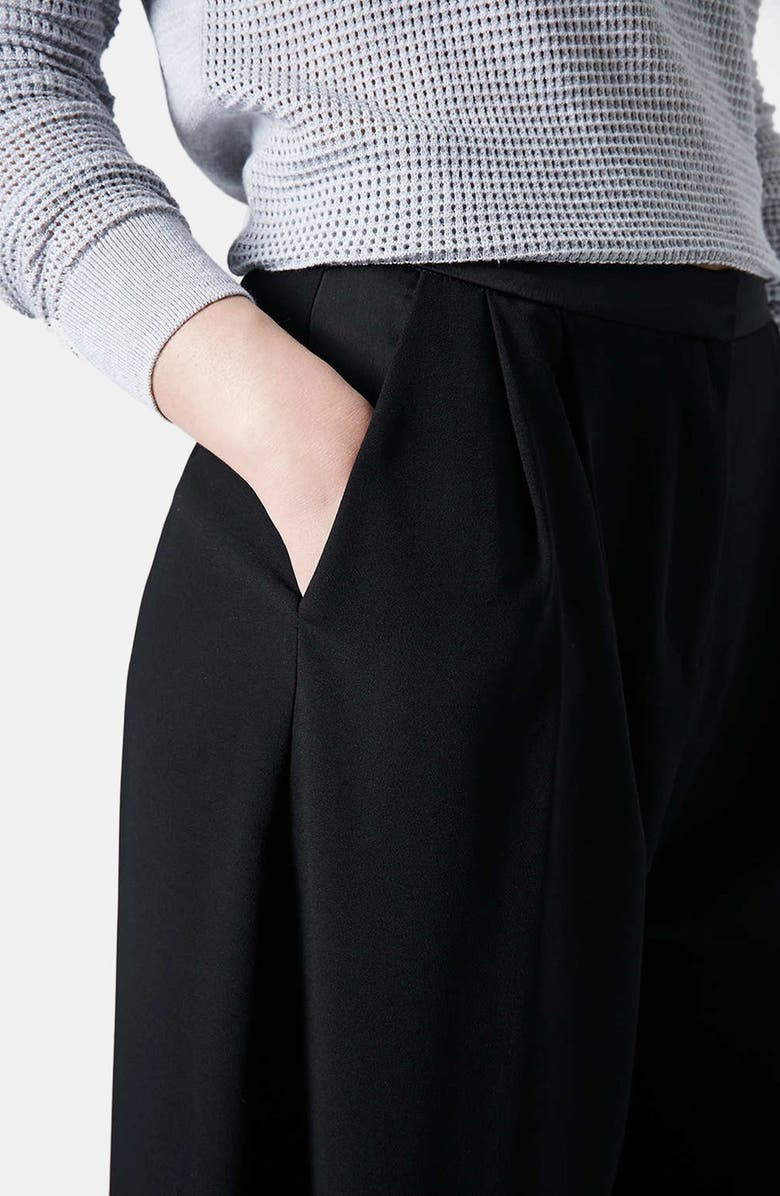 Topshop Crepe Gaucho Pants, Alternate, color, 