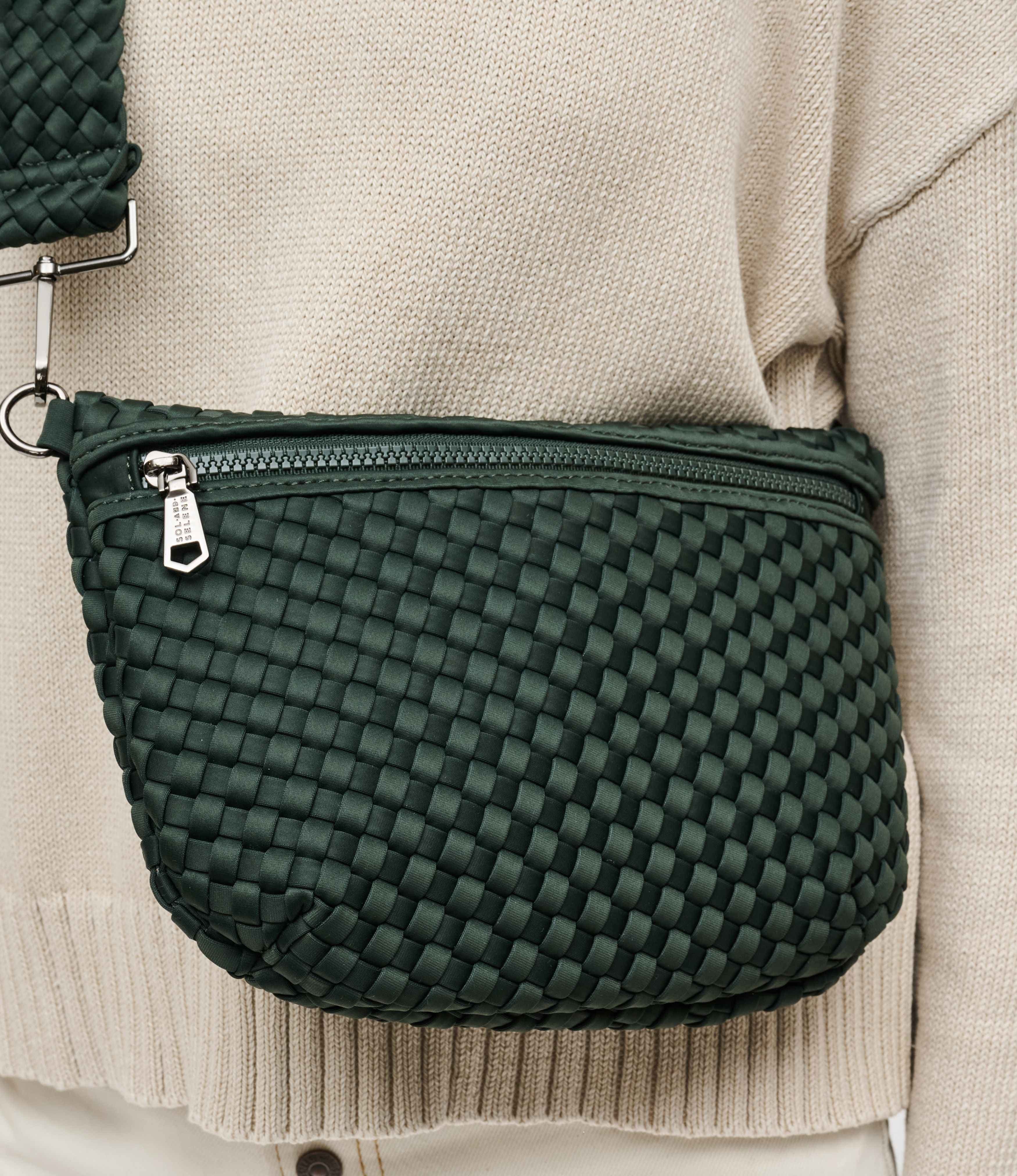 Sol and Selene Ethereal - Woven Neoprene Crossbody Bag, Alternate, color, Olive