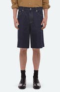 Helmut Lang Oversize Raw Hem Denim Shorts