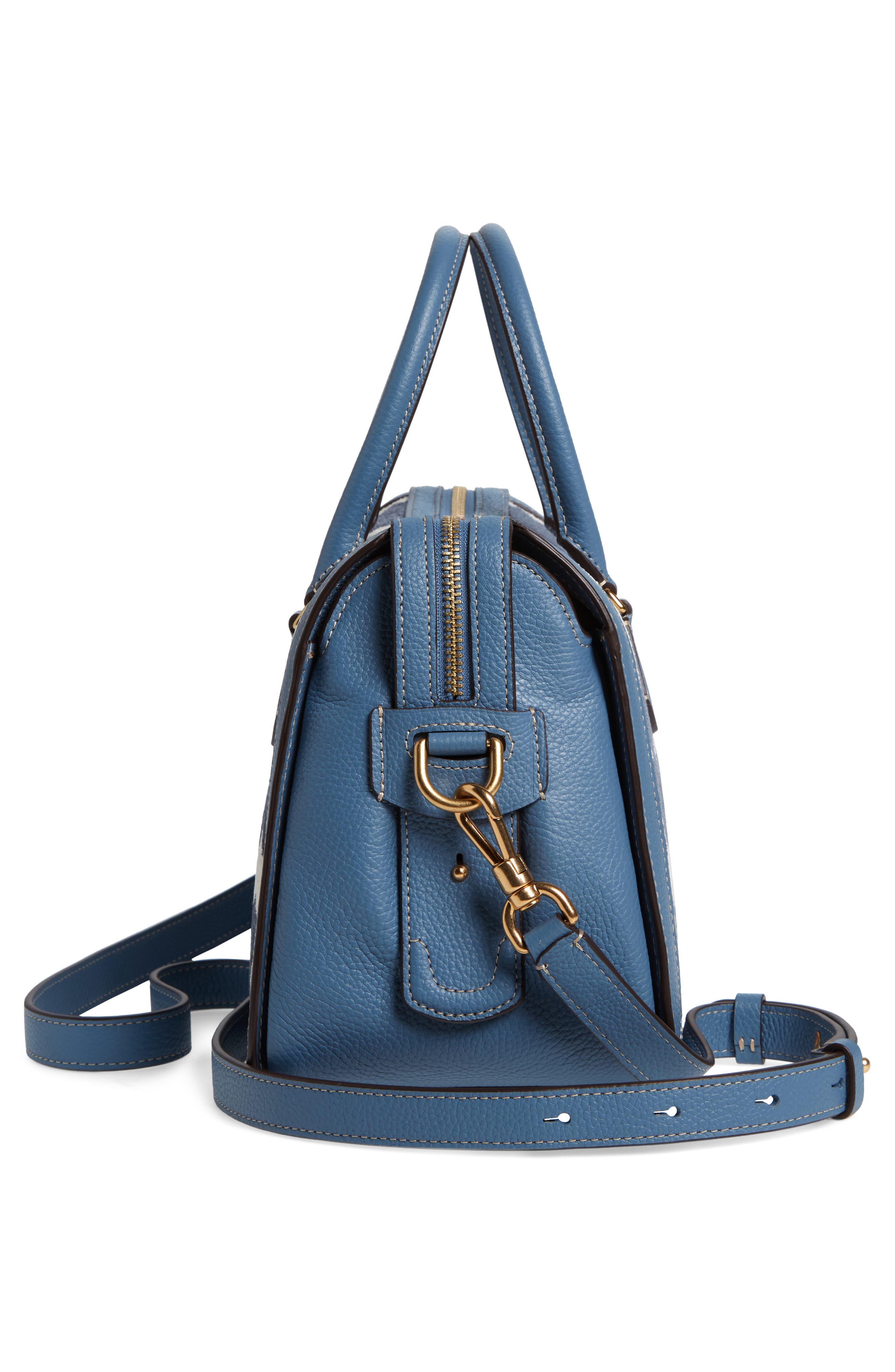 Kate Spade New York tapestry & leather medium satchel, Alternate, color, 