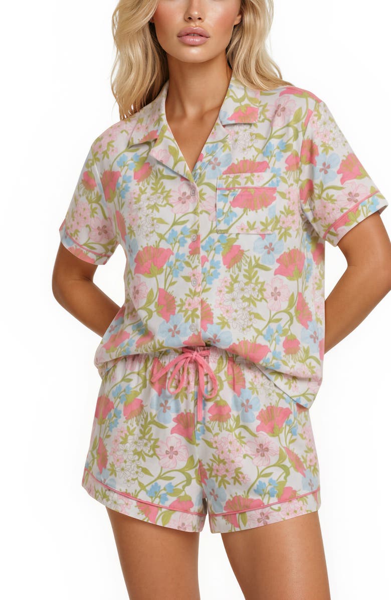 VERA BRADLEY Short Sleeve Notch Collar Pajamas, Alternate, color, 