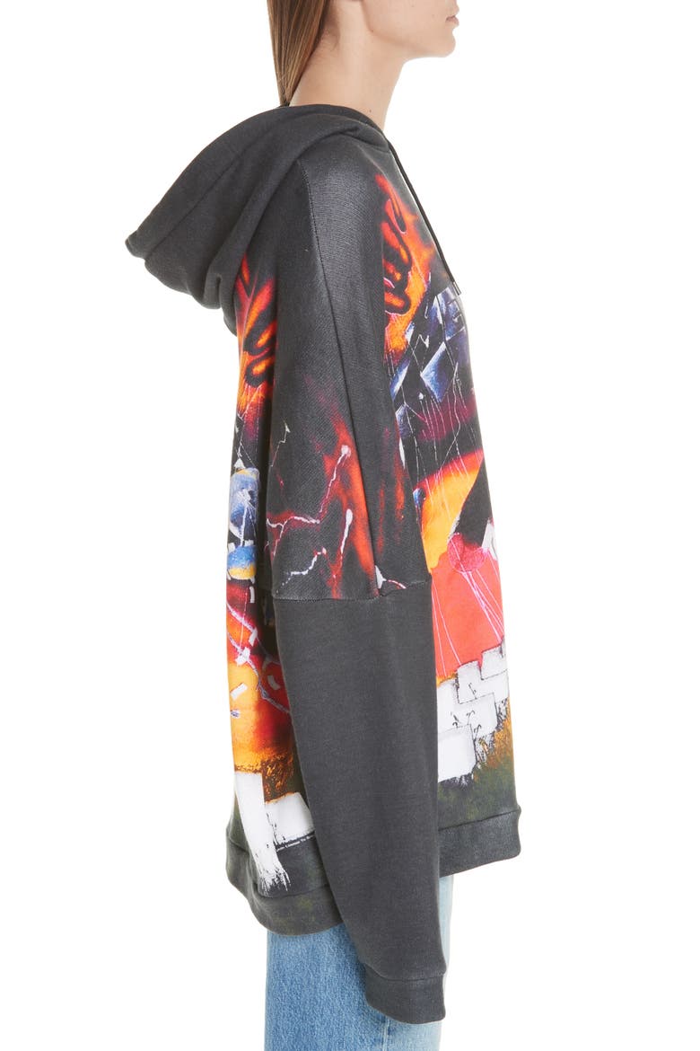 Metallica Print Hoodie, Alternate, color, BLACK
