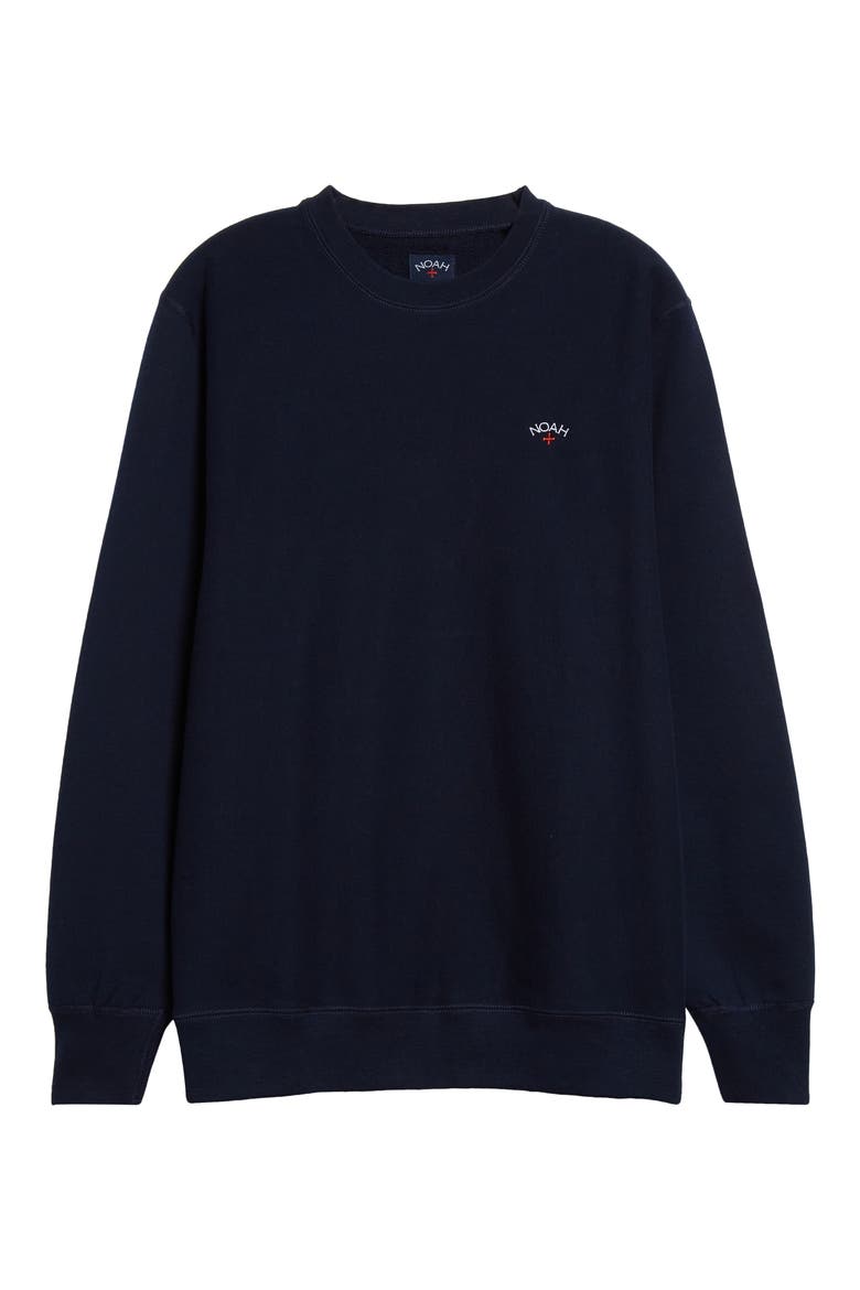 Classic French Terry Crewneck Sweatshirt, Alternate, color, NAVY