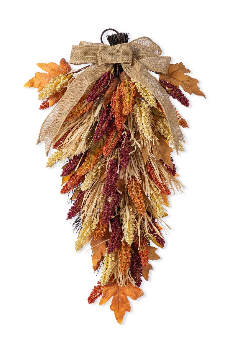 Glitzhome Fall Multi-Colored Sorghum Teardrop, Main, color, 