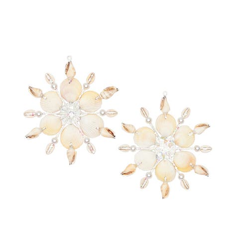Crystal Beach Snowflake Christmas Xmas Ornament A/2