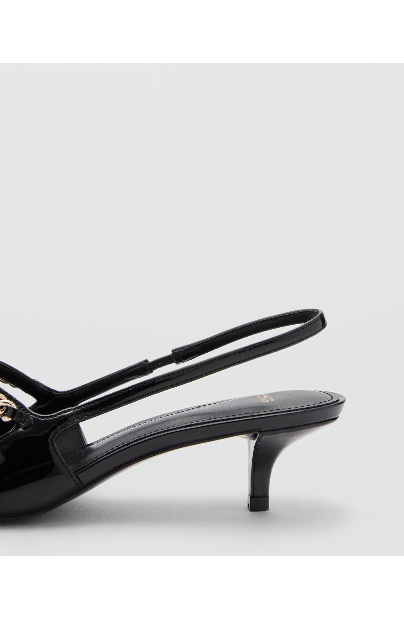 MANGO Slingback Pointed Toe Mary Jane Kitten Heel Pump, Alternate, color, 