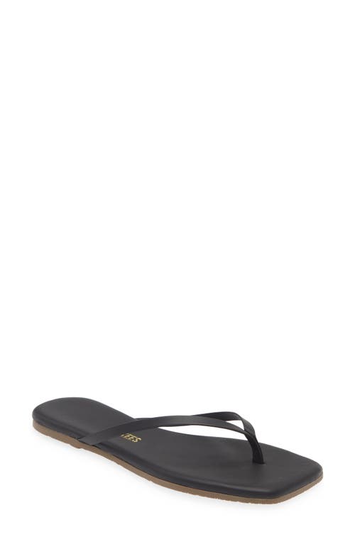 Tkees Lily Square Toe Flip Flop In Black